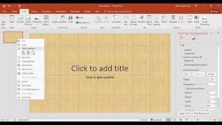How To Set A Background Picture in PowerPoint 16