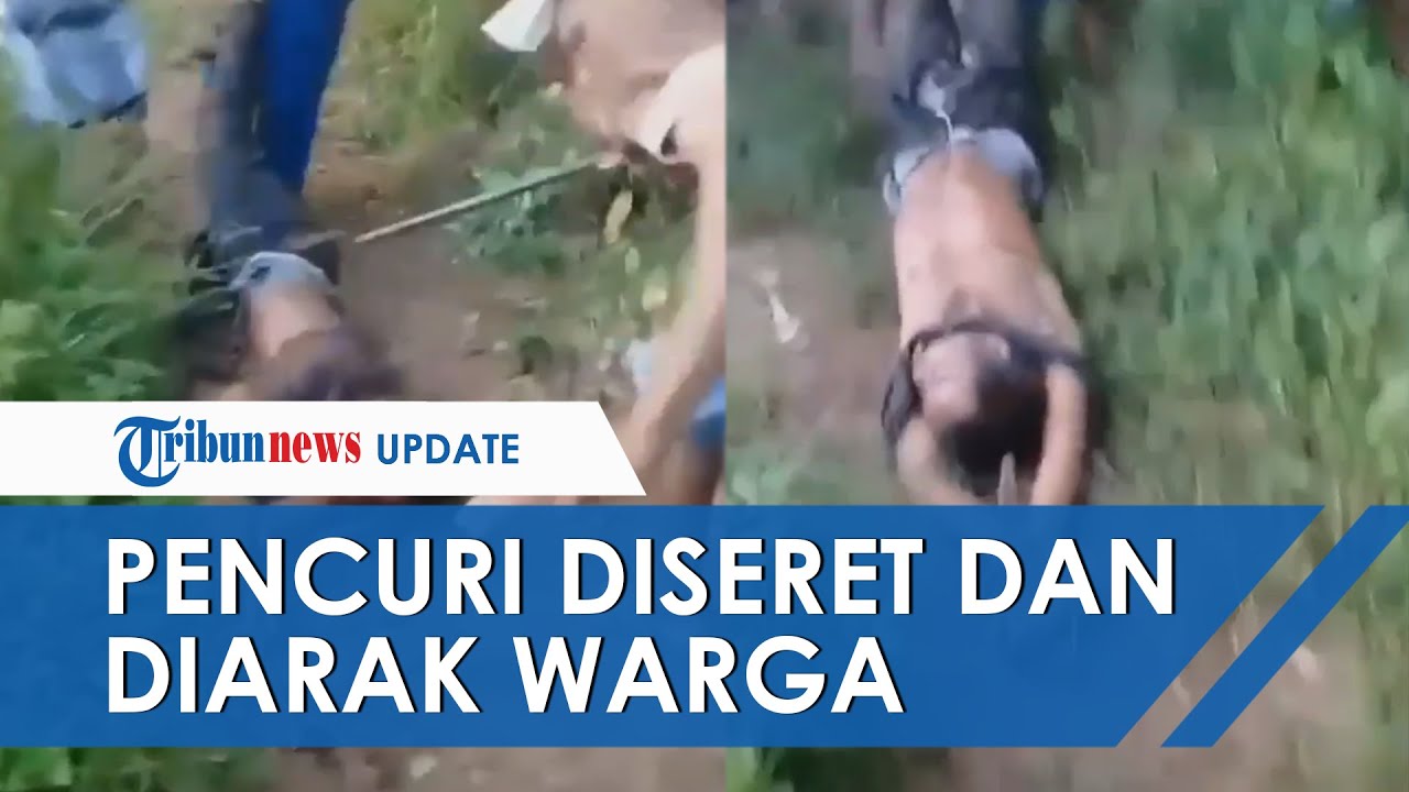 Viral Pria Diduga Pencuri Diseret dan Diarak Warga, Tangan Kaki Diikat dan Dipukuli Pakai Besi