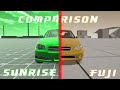 Comparison Sunrise Fuji (Flexbody, Cindy Car Drive Mod)