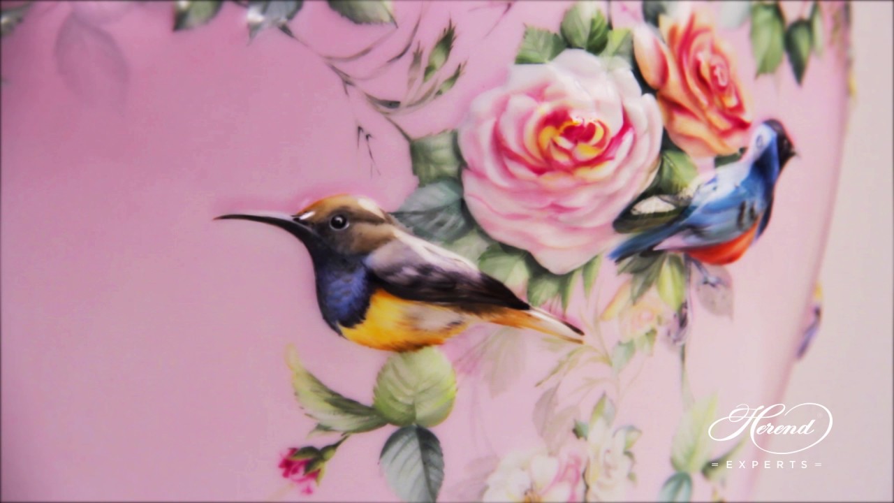 Embossed Rose Vase - Herend Porcelain