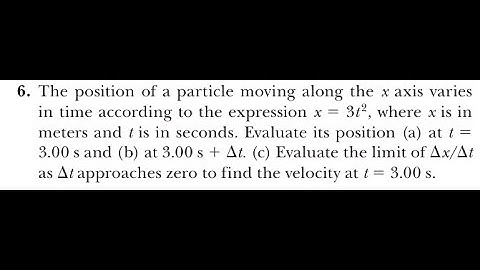 The position of a particle moving along the axis varies in time according to the expression where i