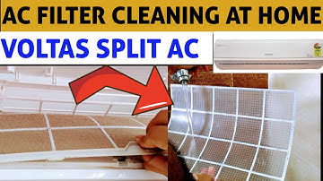 AC FILTER CLEANING STEP BY STEP AT HOME || VOLTAS SPLIT AC FILTER CLEANING || DIY