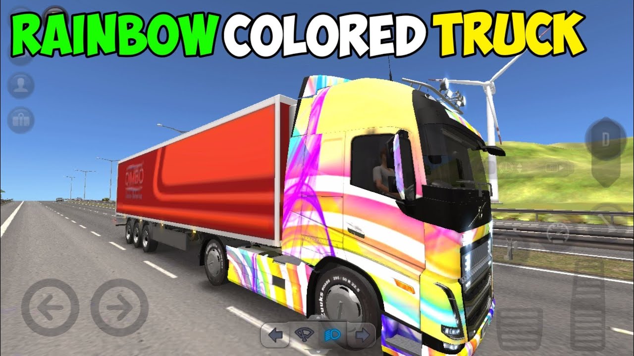 Rainbow Colored Truck In Truck Simulator Ultimate, Urvehunt Simulator