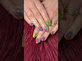Neon multicolor nails