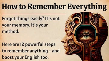 How to Remember Everything - Boost Your Memory || Graded Reader || Improve Your English ✅️