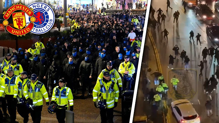 Rangers Fans in Manchester: Corteo & Clash with Manchester Fans | Manchester United - Rangers FC