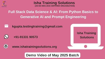 AI & ML Unlocked Demo On 19th May 2025. Pls contact or WhatsApp us on +91-9133190573 to enroll.