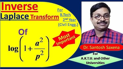 Inverse Laplace Transform - Question 9 (Most Important Question) in Hindi By Dr. Santosh Saxena