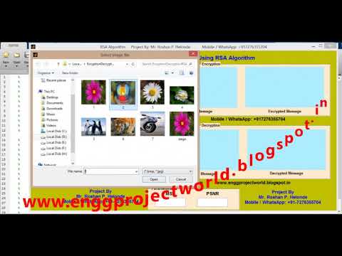 Steganography using RSA Algorithm Matlab Project Source Code
