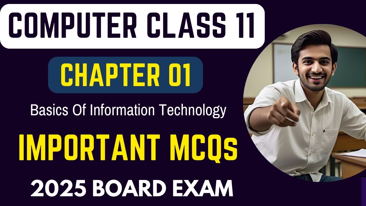 Computer Class 11 Chapter 1 Important MCQs 2025 | Class 11th Computer ...