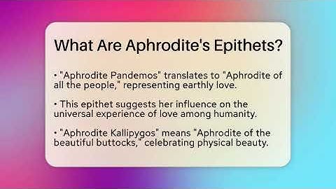 What Are Aphrodite