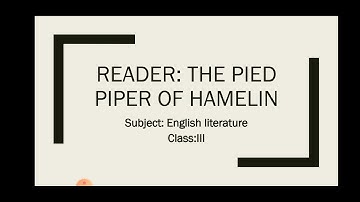 The Pied Piper of Hamelin Questions/Answers
