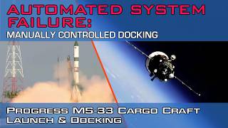 Automated System Failure: Manually Controlled Docking | Progress MS-33 Launch & Docking
