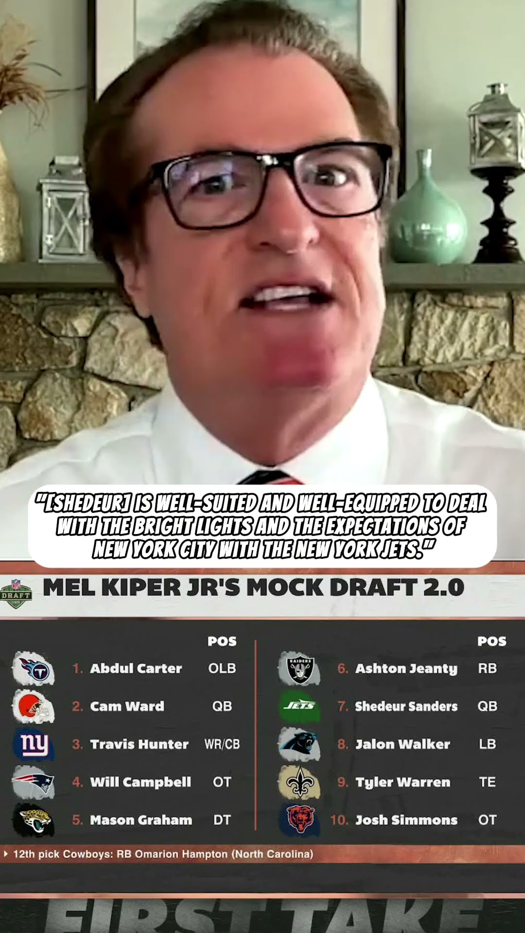 Mel Kiper Jr. thinks Shedeur Sanders and the Jets would be a good match ?