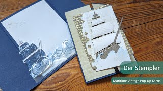 Maritime Vintage PopUp Karte | Der Stempler ~ Stampin Up!