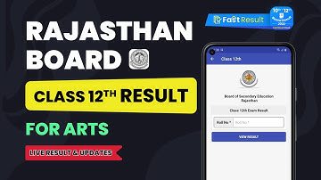 RBSE 12th Arts Result 2022 Check Now FASTRESULT App | Live Result Updates| Rajasthan Board 12 Result