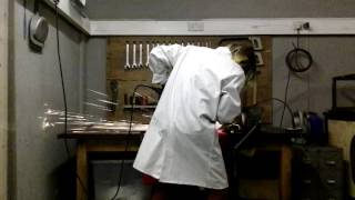 Metal work, late night at London Hackspace