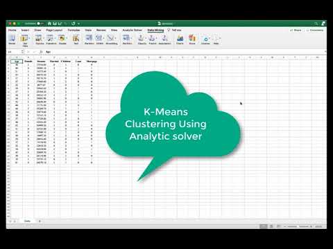 K-means Clustering Using Analytic Solver
