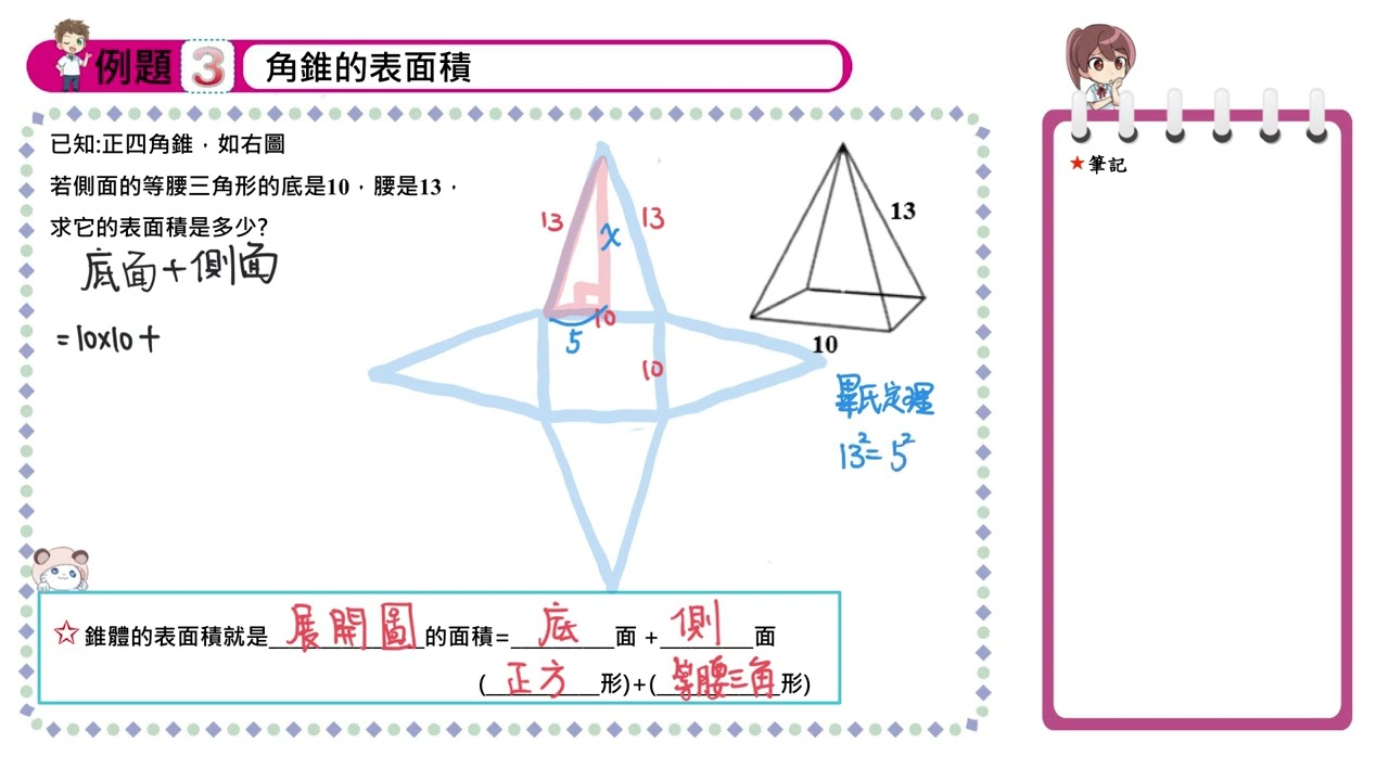例題3 角錐的展開圖 Youtube 例題3 角錐的展開圖 Youtube