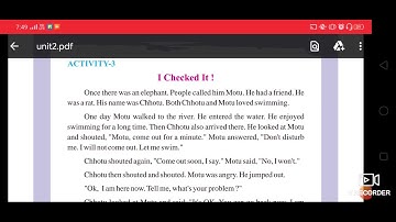 Std -6 English unit -2 activity : 3 "i checked it"part -1