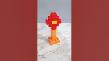 Satisfying Diy Building Blocks Flower 🌹| Lego Flower | Building Blocks ASMR sound #asmr #shortvideo