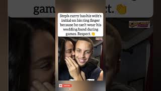 STEPH CURRY HAS WIFE'S INITIAL ON HIS RING FINGER DURING GAMES! 👏❤️💍#shorts