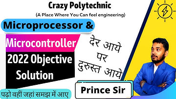 Microprocessor & Microcontroller 2022 LE Objective Solution |  देर आये पर दुरुस्त आये |#sbte_bihar