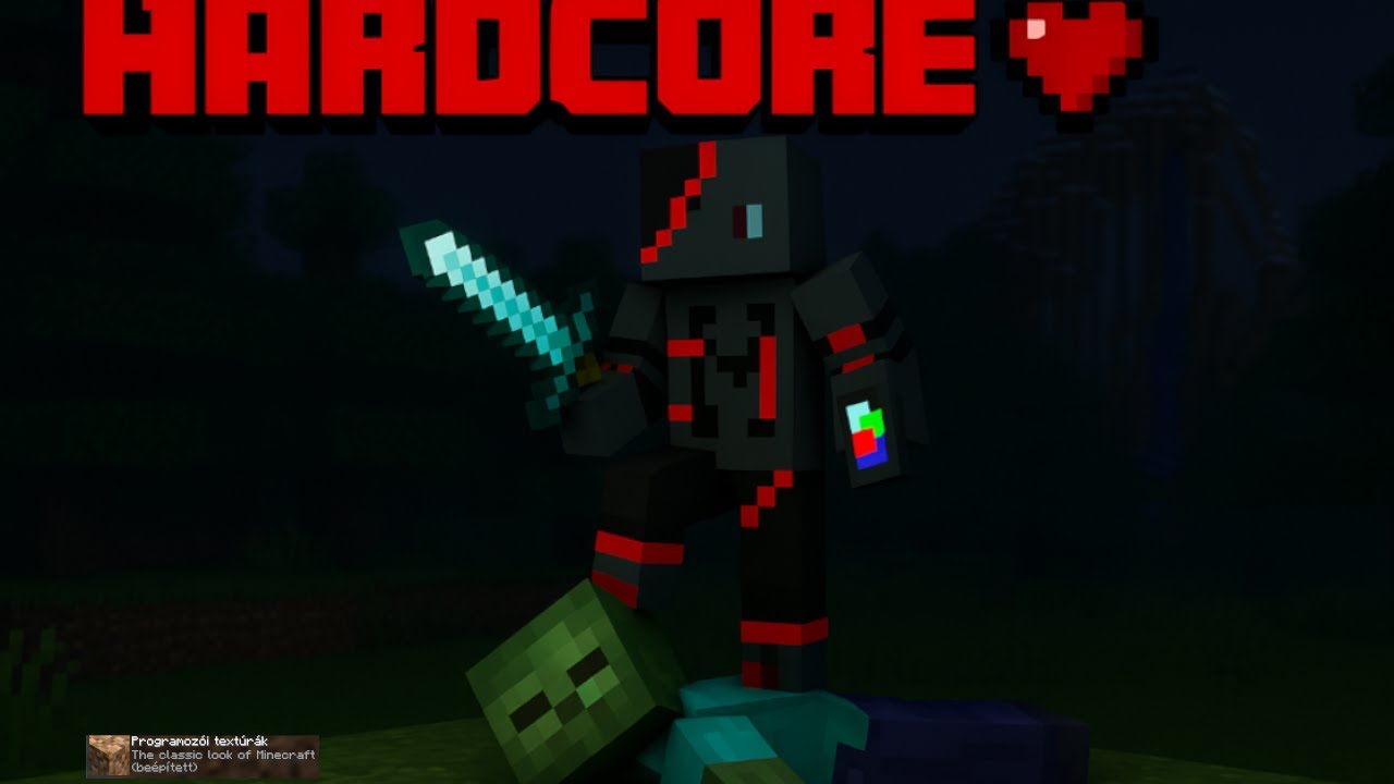 🛡Újra szerencsét próbálok! Minecraft Texture Pack Hardcore live part 2 ...