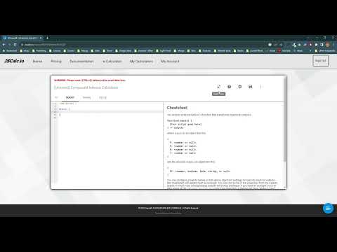 JSCalc Compound Interest Calculator Demo - How To Create Custom Compound Interest Calculator