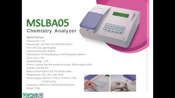 Operation video of chemistry analyzer MSLBA05 with reagents