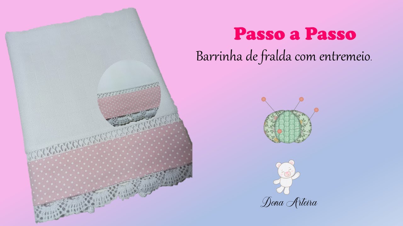 Barrinha de fralda com entremeio.