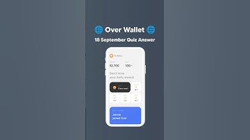 🌐 Over Wallet Quiz Answers Today  #overprotocol #overwallet #crypto #shorts