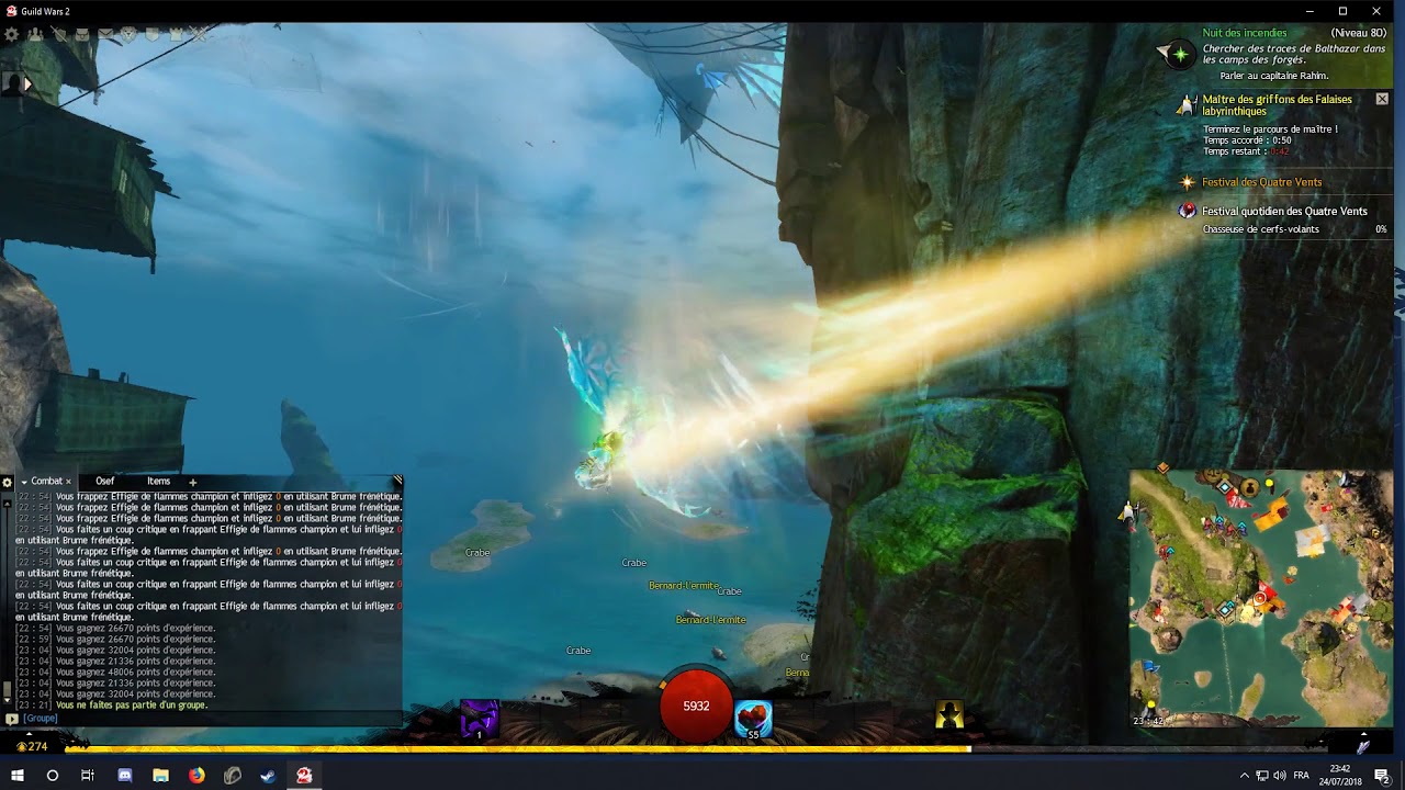 [GW2] Labyrinthine Cliffs Griffon master's race sub 20s GOLD