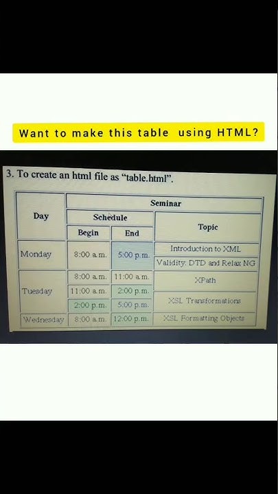 TABLE using HTML #html #webdevelopment - YouTube
