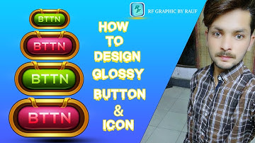 HOW TO DESIGN GLOSSY BUTTON [PHOTOSHOP] GAME UI/UX DESIGN