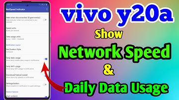 Vivo Y20a Network Speed Setting | Vivo Y20a Internet Speed Meter