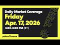 LIVE: Stocks surge as Iran says Strait of Hormuz 'completely open' | Apr. 17, 2026