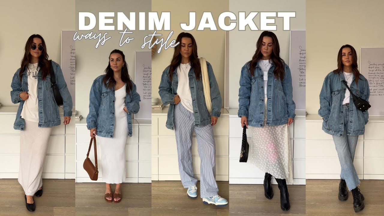 6 WAYS TO STYLE A DENIM JACKET | summer to autumn transitional outfits |  jessmsheppard