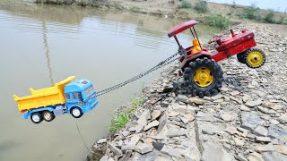 Tata Truck And Bruder Tractor Accident Pulling Out Mahindra Tractor Jcb 5Cx ? Cartoon Video | Cs Toy