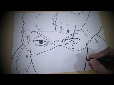 COMO DESENHAR o KAKASHI mostrando a CICATRIZ passo a passo