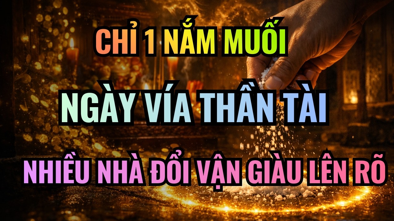 Ngày Vía Thần Tài Đúng 0 Giờ Rắc Muối Ở Đây, Tài Lộc Bất Ngờ Kéo Tới, Tiền Vàng Tự Nhiên Đổ Về