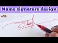Devanagari english signature design series no 34