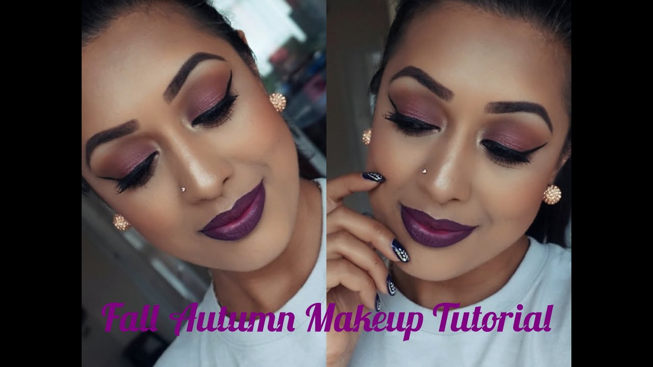 Soft Fall Autumn Makeup Tutorial with strong lips - YouTube
