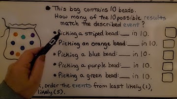 7th Grade Math 12.1a, Finding the Likelihood of an Event