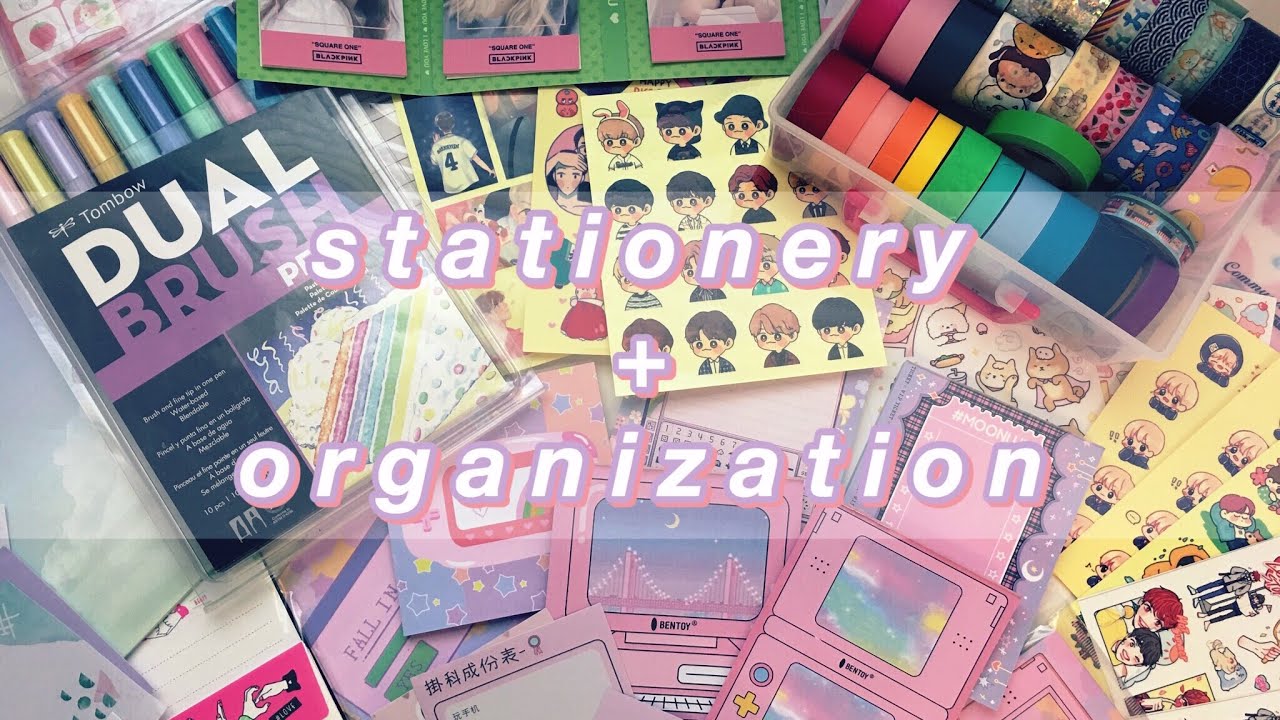 stationery collection + organization YouTube