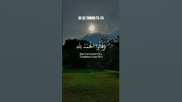 صوت جميل #الزمر # آيات ٧٣-٧٤