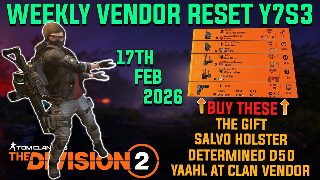 The Division 2 | VERY RARE Vendor Reset – Lexington & EB in Stretch Goals! (Feb 17, 2026)