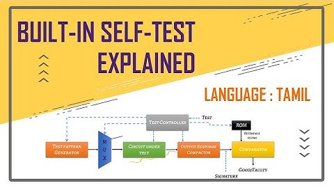 Built in Self Test - Tamil Version | Design for testability VLSI