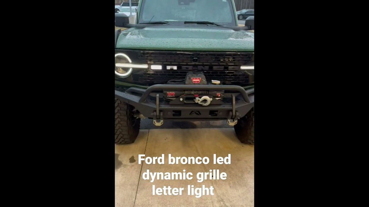 ford bronco 21+ led dynamic letter lights