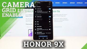 How to Switch Off Camera Gridlines in Honor 9x - Show Help Lines